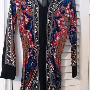 Jealous Tomato Black, Blue, Red Floral Geometric Romper